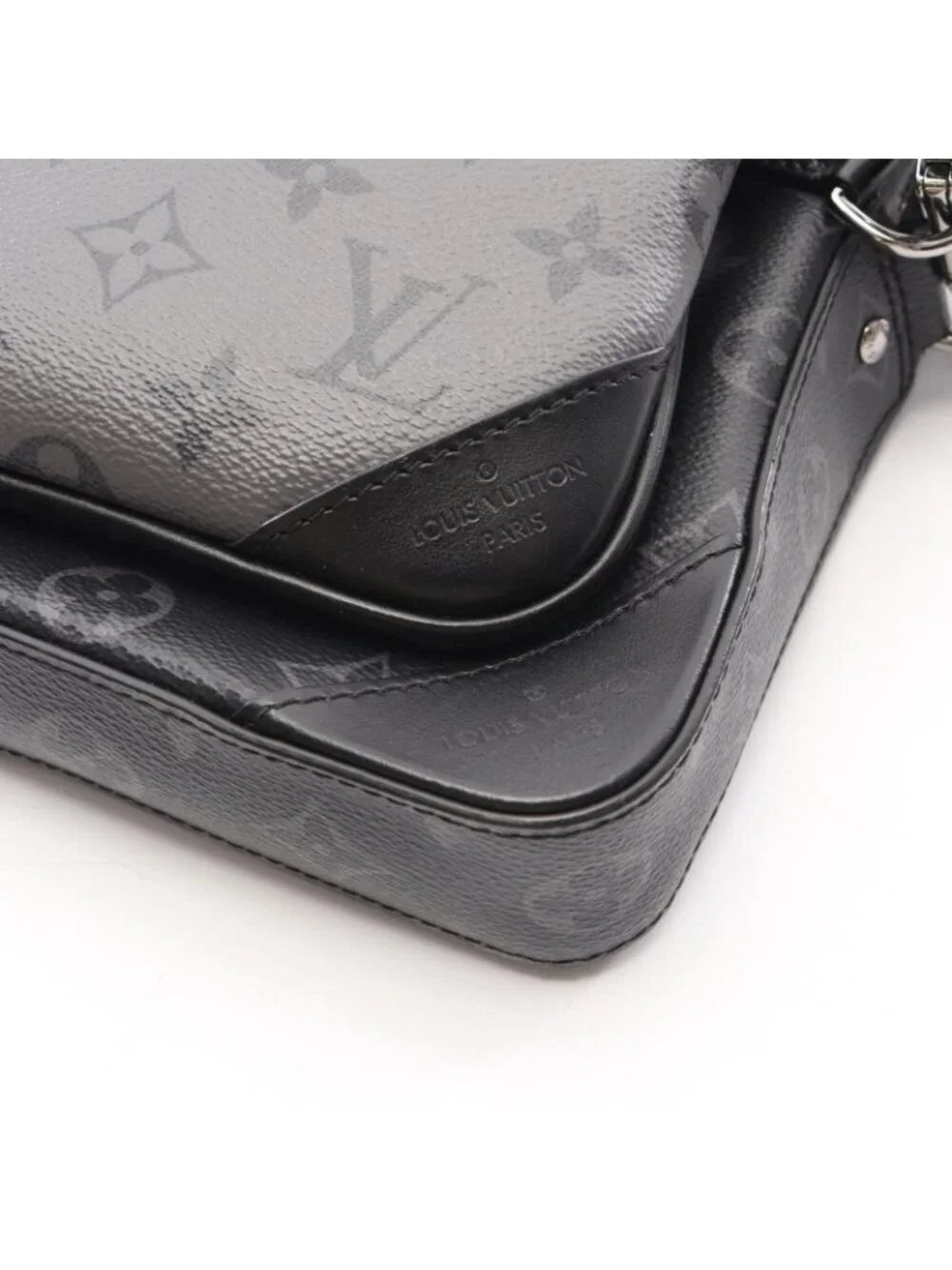 Louis Vuitton Shoulder Bag Trio Messenger Monogram Eclipse Canvas Leather